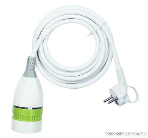 GAO 0565H Földelt lengő hálózati hosszabbító kábel, forgó kapcsolóval, 10 m