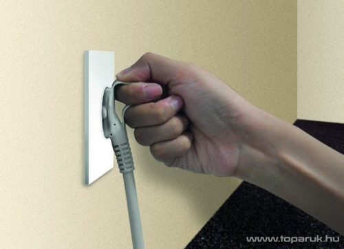 GAO 0565H Földelt lengő hálózati hosszabbító kábel, forgó kapcsolóval, 10 m