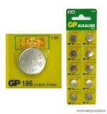 GP AG 12 Alkáli gombelem, 1,5V, 10 db / csomag