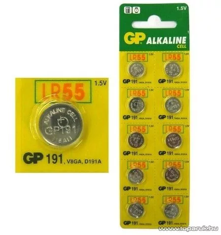 GP AG 8 Alkáli gombelem, 1,5V, 10 db / csomag