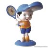Horoz HL047 BLUE Asztali lámpa, beépített analóg ébresztőórával, kék sapkás teniszező kisfiú design