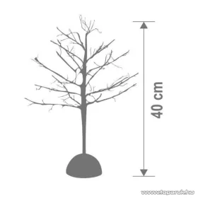   HOME KAD 33 Beltéri Mikro LED-es asztali dísz, fa, 112 db meleg fehér színnel világító mikro LED-del
