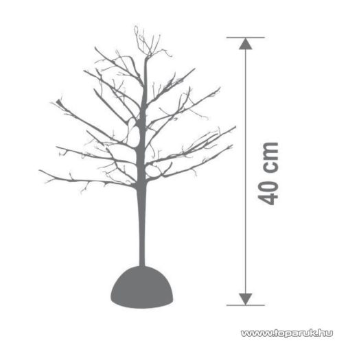 HOME KAD 33 Beltéri Mikro LED-es asztali dísz, fa, 112 db meleg fehér színnel világító mikro LED-del