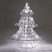 HOME KID 707 Beltéri LED-es akril Karácsonyfa dekoráció (asztaldísz), 30 db hideg fehér fényű leddel