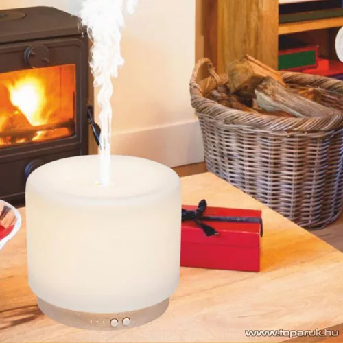 HOME AD 280 Ultrahangos aroma diffúzor, párásító, melegfehér hangulatfénnyel, 280 ml, 20 ml / óra