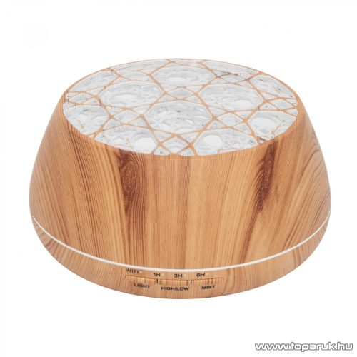 HOME AD 400 WIFI Ultrahangos aroma diffúzor, színesen világító párásító, 400 ml, max. 70 ml / óra (Wifi vezérlés Tuya Smart applikációval)