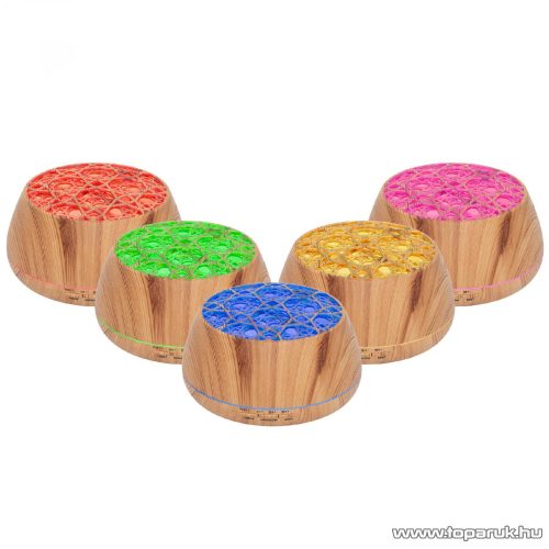 HOME AD 400 WIFI Ultrahangos aroma diffúzor, színesen világító párásító, 400 ml, max. 70 ml / óra (Wifi vezérlés Tuya Smart applikációval)