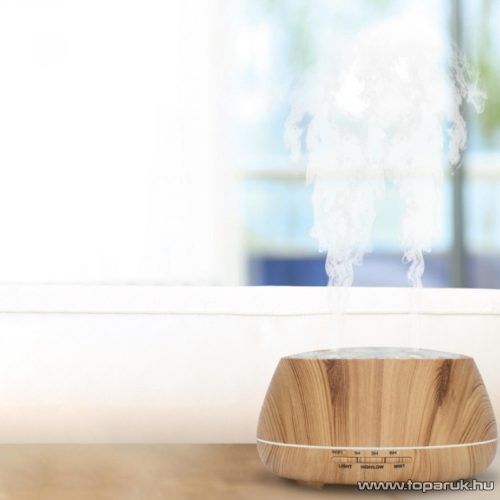 HOME AD 400 WIFI Ultrahangos aroma diffúzor, színesen világító párásító, 400 ml, max. 70 ml / óra (Wifi vezérlés Tuya Smart applikációval)