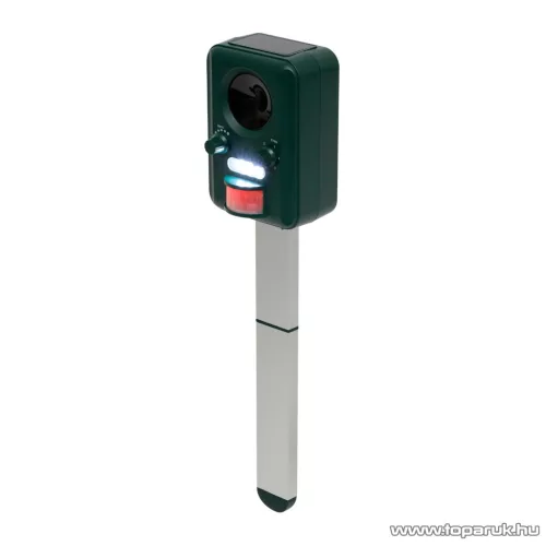 HOME AR02 Napelemes állatriasztó karó, PIR mozgásérzékelővel, 13.5 - 23.5 kHz (5 - 8 m távolság), USB töltőkábellel