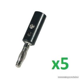   HOME BD 4/BK Banándugó, műanyag, fekete színben, 5 db / csomag