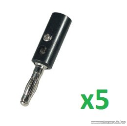 HOME BD 4/BK Banándugó, műanyag, fekete színben, 5 db / csomag