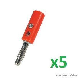   HOME BD 4/RD Banándugó, műanyag, piros színben, 5 db / csomag