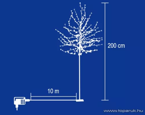 HOME CBT 320 Kültéri LED-es virágzó cseresznyefa dekoráció, 320 db meleg fehér LED-del