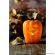 HOME CDH 11 Beltéri Halloween LED-es dekoráció világítás, viaszmécses, töklámpás, 1 db sárga színű, pislákoló fényjátékkal égő LED-del