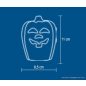   HOME CDH 11 Beltéri Halloween LED-es dekoráció világítás, viaszmécses, töklámpás, 1 db sárga színű, pislákoló fényjátékkal égő LED-del