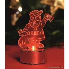   HOME CDM 1/S Beltéri 1 db piros LED-es világító mécses dekoráció, Mikulás