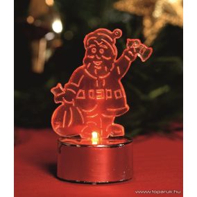   HOME CDM 1/S Beltéri 1 db piros LED-es világító mécses dekoráció, Mikulás