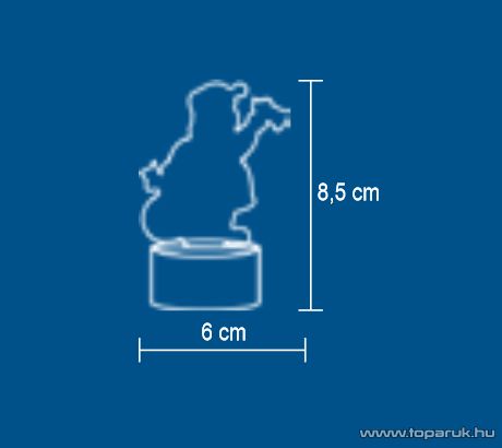 HOME CDM 1/S Beltéri 1 db piros LED-es világító mécses dekoráció, Mikulás