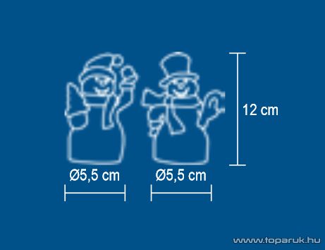 HOME CDM 2/T Beltéri 1 db színváltó LED-es mécses dekoráció (átlátszó alapanyagú műanyag hóember) szett