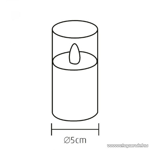 HOME CDS 3 LED-es gyertyaszett, üvegben, pislákoló fénnyel