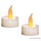 HOME CD 2 Beltéri elemes LED teamécses szett (2 db), pislákoló fényjáték, fehér színű mécsesek (CD 2/WX)