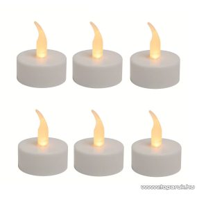   HOME CD 6/WH Beltéri elemes LED teamécses szett (6 db), pislákoló fényjáték, fehér színű mécsesek