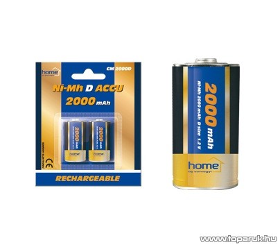 HOME CM 2000D 2000 mAh Ni-MH góliát akkumulátor, 2 db / csomag - megszűnt termék: 2016. április