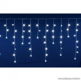   HOME DLFJ 200/WH Kültéri toldható állófényű 200 LED-es party jégcsap füzér, fényfüggöny, hideg fehér világítással, 5 m hosszú