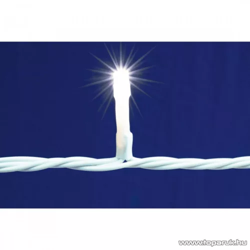 HOME DLFJ 400/WH Kültéri toldható állófényű 400 LED-es party jégcsap füzér, fényfüggöny, hideg fehér világítással, 10 m hosszú