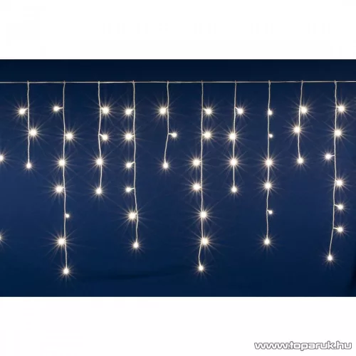 HOME DLFJ 400/WW Kültéri toldható állófényű 400 LED-es party jégcsap füzér, fényfüggöny, meleg fehér világítással, 10 m hosszú