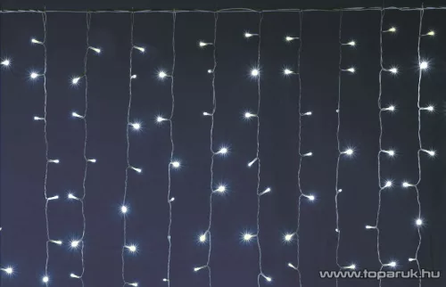 HOME DLF 400/WH Kültéri toldható állófényű 400 LED-es party fényfüggöny, hideg fehér világítással, 200 x 200 cm