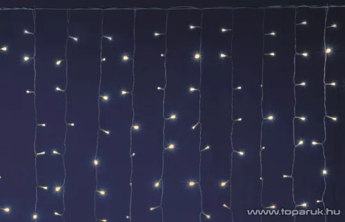 HOME DLF 400/WW Kültéri toldható állófényű 400 LED-es party fényfüggöny, meleg fehér világítással, 200 x 200 cm