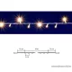 HOME DLI 200/WW Kültéri toldható állófényű 200 LED-es party fényfüzér, meleg fehér világítással, 10 m hosszú