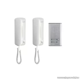   HOME DP 012 Vezetékes kétlakásos kaputelefon szett, fém kültéri egységgel