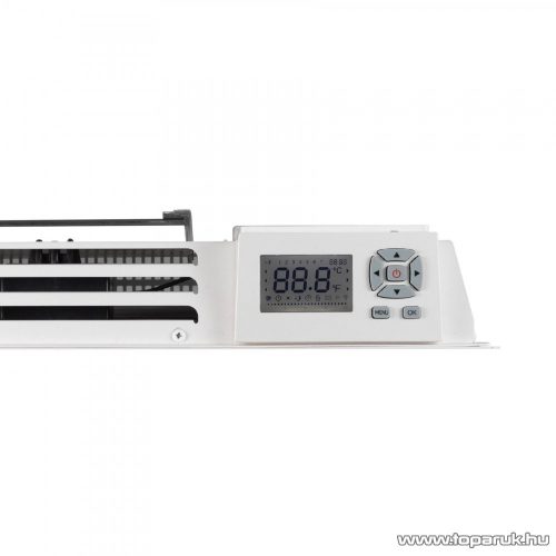 HOME FKA 70 Prémium Fali fűtőtest, hősugárzó LCD kijelzővel és termosztáttal, 39 x 44 cm, fehér, 700 W