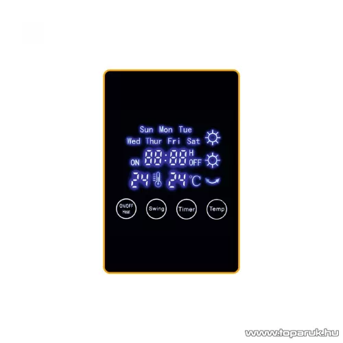 HOME FKF 59201 PTC Fali ventilátoros fűtőtest LCD kijelzővel, STOP programos, távirányítós, 2000 W