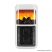 HOME FKH 401 Hordozható mini kerámia hősugárzó fűtőtest hangulatos lángeffekttel, fehér, 400 W