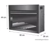 HOME FKKI 03 Beépíthető elektromos látványkandalló + távirányító, 1000 W / 2000 W