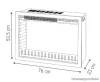 HOME FKKI 04 Beépíthető elektromos látványkandalló + távirányító, 1000 W / 2000 W