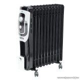   HOME FKO 11/BK Olajradiátor, termosztát szabályozással, 11 tag, fekete, 2500 W