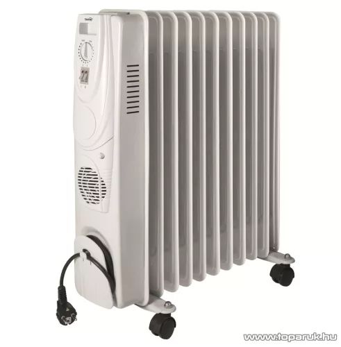 HOME FKO 11/T Olajradiátor beépített ventilátoros fűtőtesttel, 11 tag, 2400 W