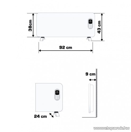 HOME FK 420 WIFI Elektromos falra is szerelhető SMART fűtőtest, fém hősugárzó, fehér, 2000 W