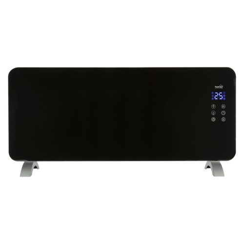 HOME FK 430 WIFI Edzett üveg előlapos elektromos konvektor, falra is szerelhető SMART fűtőtest, fekete, 2000 W
