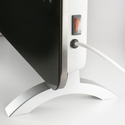 HOME FK 430 WIFI Edzett üveg előlapos elektromos konvektor, falra is szerelhető SMART fűtőtest, fekete, 2000 W