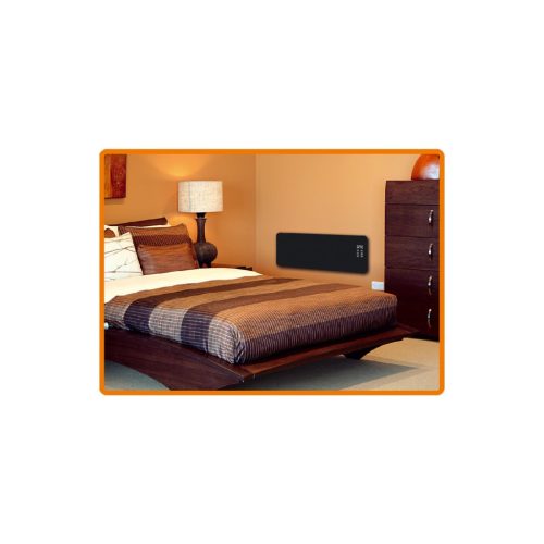 HOME FK 430 WIFI Edzett üveg előlapos elektromos konvektor, falra is szerelhető SMART fűtőtest, fekete, 2000 W