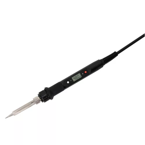 Home FPL 80W LCD digitális kijelzős hőfokszabályozós digitális forrasztópáka, szabályozható hőmérséklet (180-480 °C), 230 V / 80 W, kerámia fűtőelem