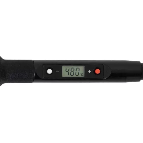 Home FPL 80W LCD digitális kijelzős hőfokszabályozós digitális forrasztópáka, szabályozható hőmérséklet (180-480 °C), 230 V / 80 W, kerámia fűtőelem