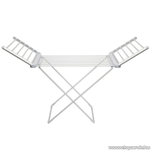 HOME FTW11 Fűtött, álló és összecsuható elektromos alumínium ruhaszárító, ezüst, IPX2, 230 W