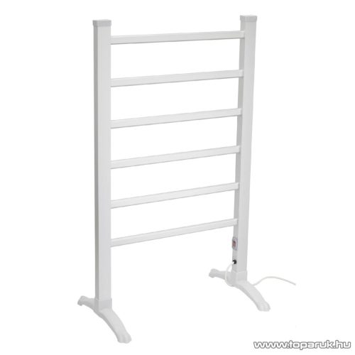 HOME FTW22 Fűtött, szabadon álló kivitelű elektromos ruhaszárító és törölközőszárító, alumínium, vízálló kapcsoló, IPX2, 90 W, fehér