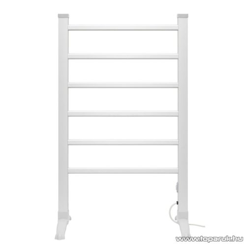 HOME FTW22 Fűtött, szabadon álló kivitelű elektromos ruhaszárító és törölközőszárító, alumínium, vízálló kapcsoló, IPX2, 90 W, fehér